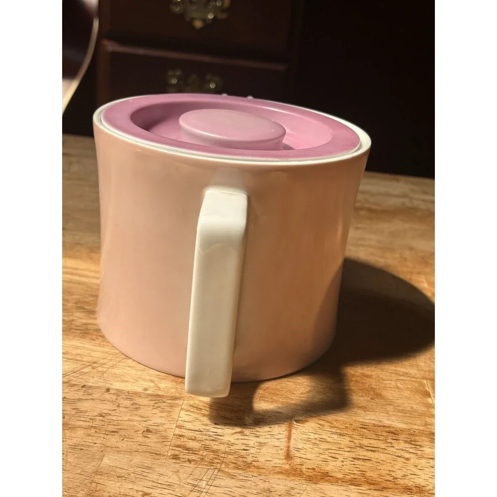 Vintage Block Chromatics Pink Porcelain Teapot w/Lid Arzberg Germany MCM